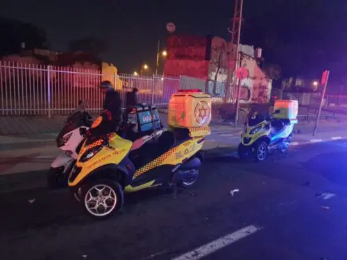 Tel Aviv: A pedestrian was seriously injured by a motorcycle, the rider was moderately-severely injured