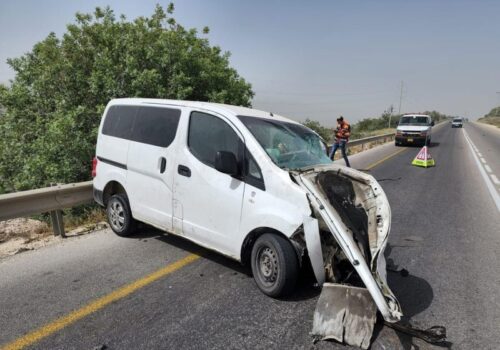 Road accident in Samaria: Two injured were evacuated to the hospital