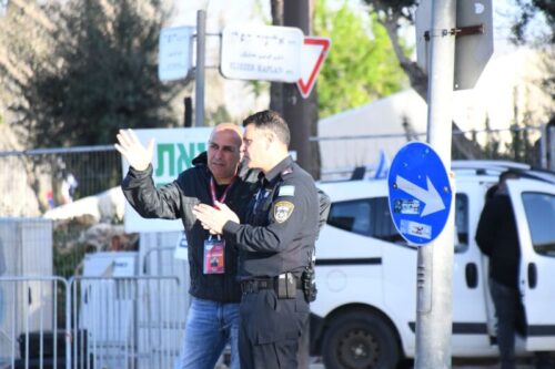 Jerusalem Marathon - Policemen - Traffic